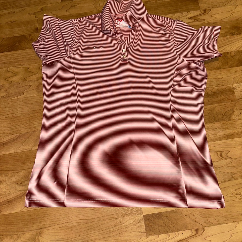Chick-fil-A Team Style Polo Shirt‎ Striped HydroChill Odbe Men's size XL